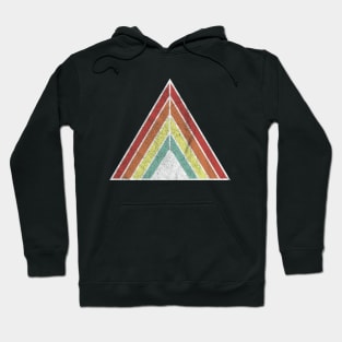 90's Style Triangle Geometric Design Hoodie